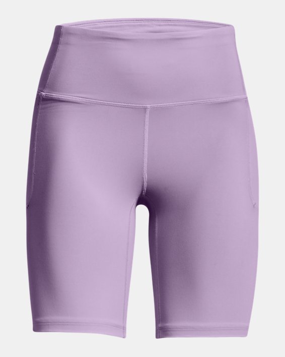Women's UA Meridian Bike Shorts, Purple, pdpMainDesktop image number 4